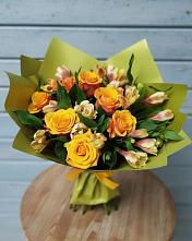 Букет цветов из:  Альстромерии и Розы в Чограйском