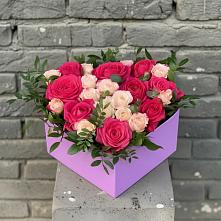 Цветочная композиция из Розы в коробке #REPLACE_PRED# Чограйском