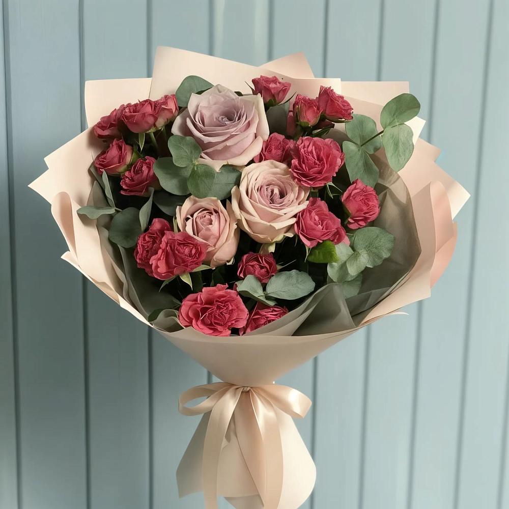Букет цветов из: Гвоздики и Розы в Чограйском