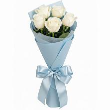 Букет 5 Белых роз Проуд #REPLACE_PRED# Чограйском