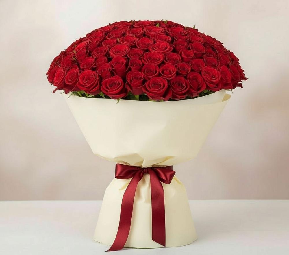 Букет 101 Красная роза Милано в Чограйском