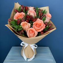 Букет цветов из:  Розы и Альстромерии в Чограйском