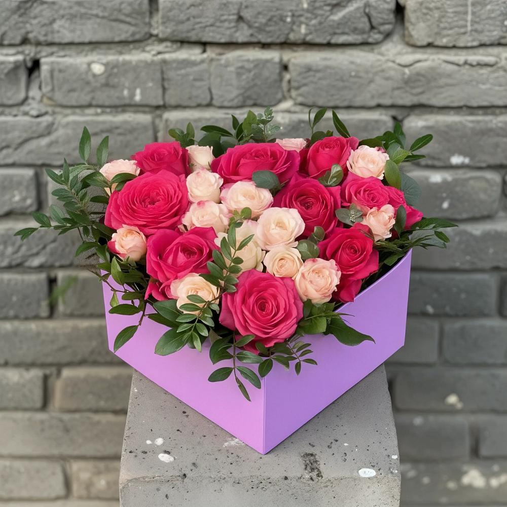 Цветочная композиция из Розы в коробке в Чограйском