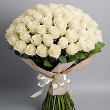 Букет 101 беля роза Белоснежка в Чограйском