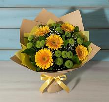 Букет цветов из:  Герберы и Хризантемы #REPLACE_PRED# Чограйском
