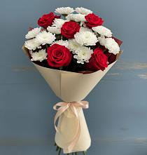 Букет цветов из:  Розы и Хризантемы в Чограйском