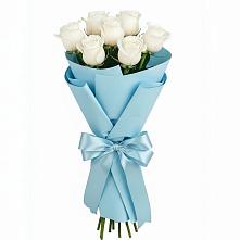 Букет 7 белых роз Проуд в Чограйском