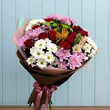 Букет цветов из:  Розы, Хризантемы и Альстромерии в Чограйском