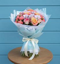 Букет цветов из:  Хризантемы и Розы в Чограйском