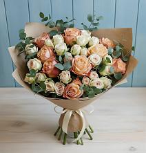 Букет цветов из:  Альстромерии и Розы в Чограйском